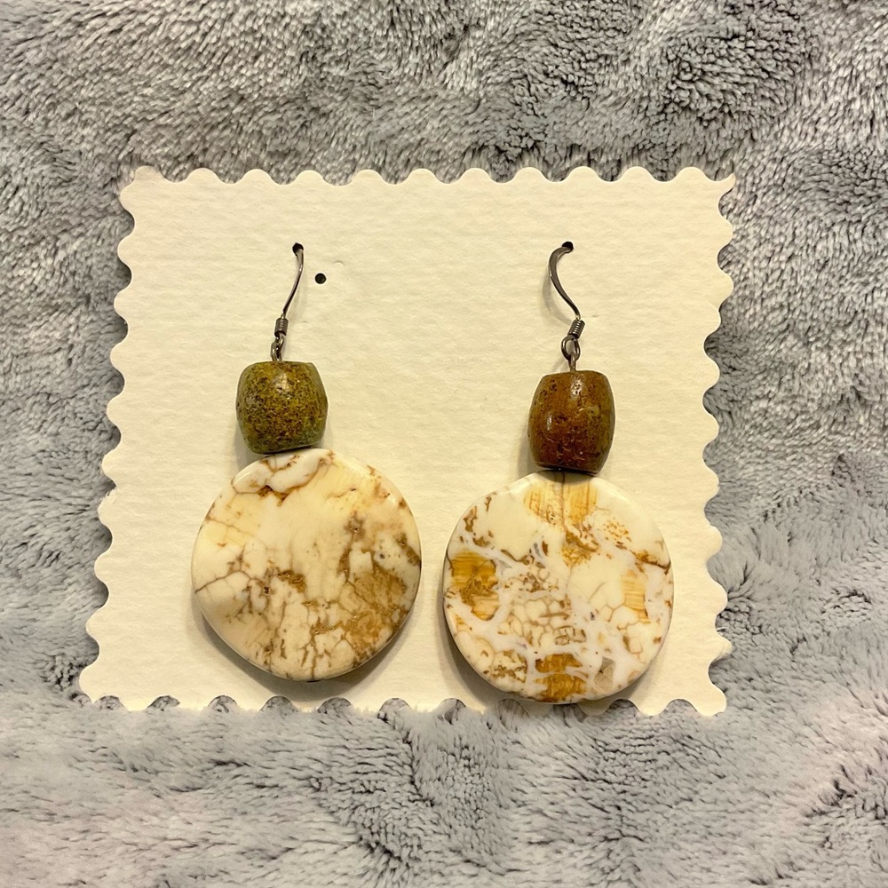 Elegant Marble Patterned Earrings